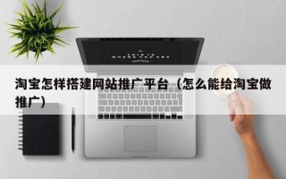 巴音郭楞淘宝怎样搭建网站推广平台（怎么能给淘宝做推广）
